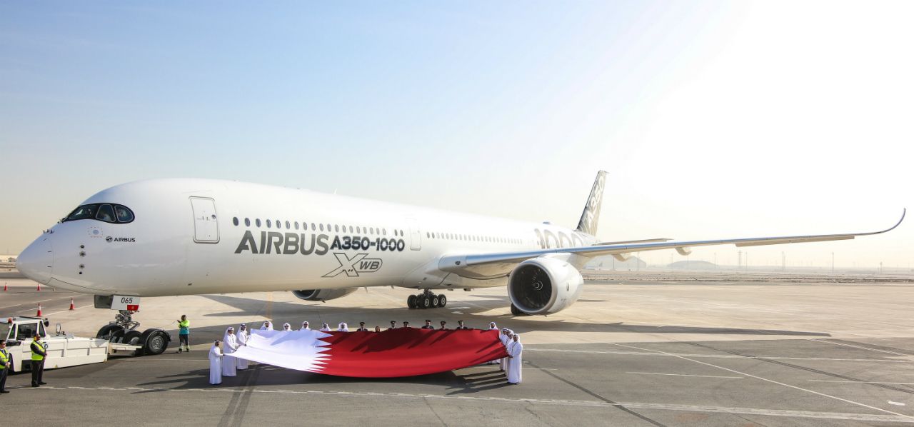 Qatar Airways Welcomes the Airbus A350-1000 Test Aircraft to Doha ...