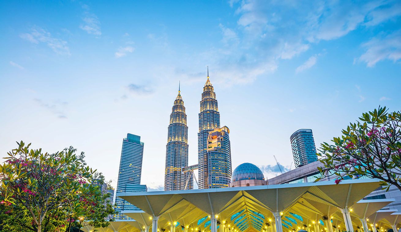 Image of the Petronas Twin Towers in Kuala Lumpur, Malaysia.