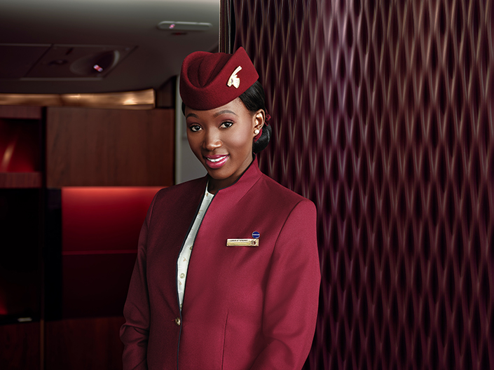 Image of African female cabin crew